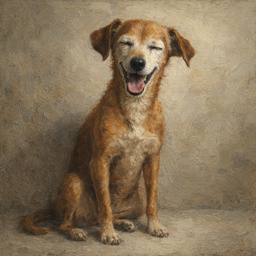 A finished Royal Hound portrait — Chauncey — oil study